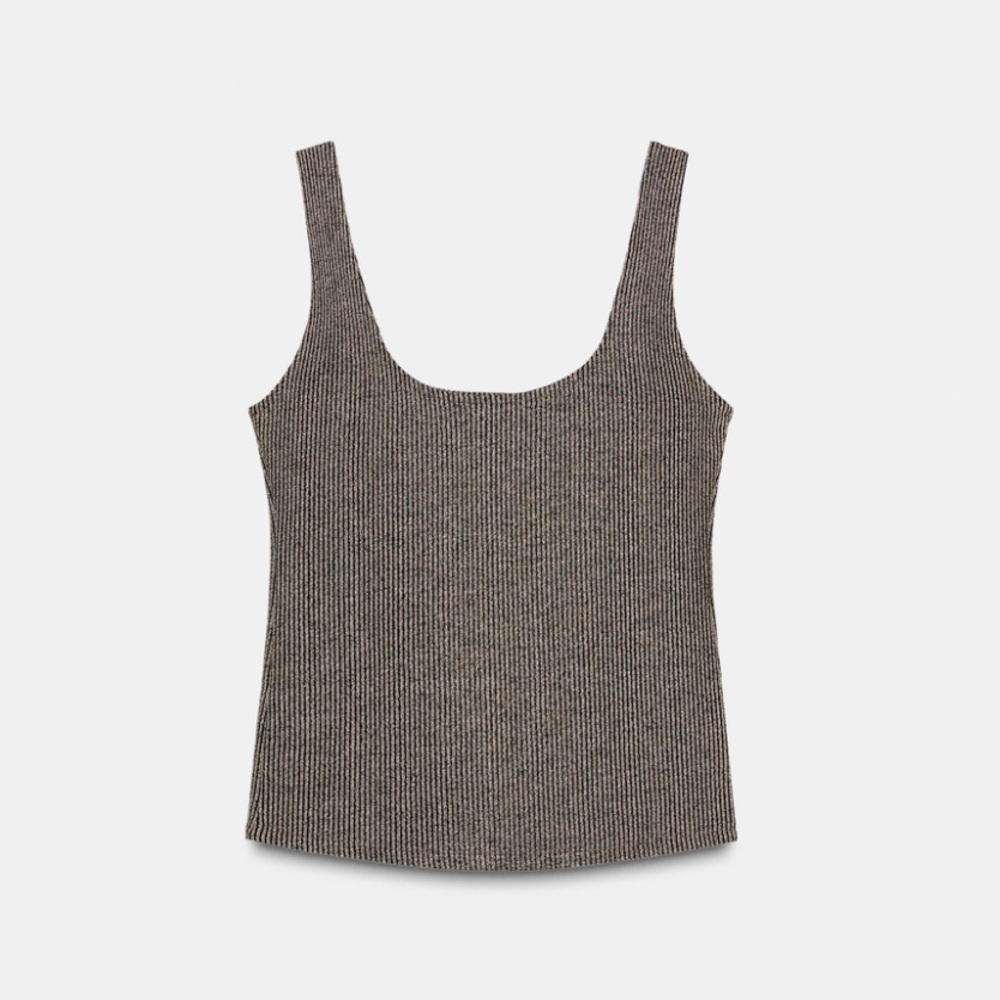 Zara metallic gold tank size small